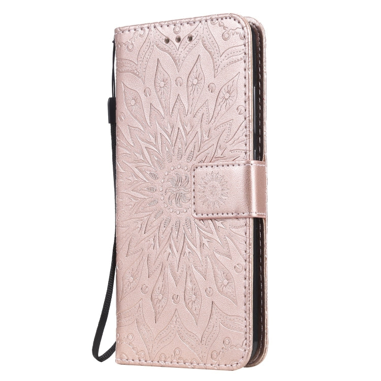 Pressed Printing Sunflower Pattern Horizontal Flip PU Leather Case for Vivo Y93 / Y91 / Y95, with Holder & Card Slots & Wallet & Lanyard