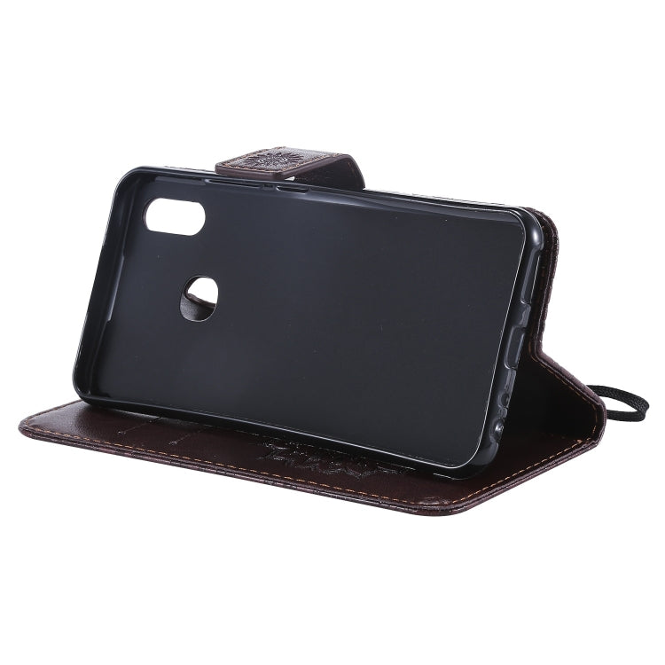 Pressed Printing Sunflower Pattern Horizontal Flip PU Leather Case for Vivo Y93 / Y91 / Y95, with Holder & Card Slots & Wallet & Lanyard