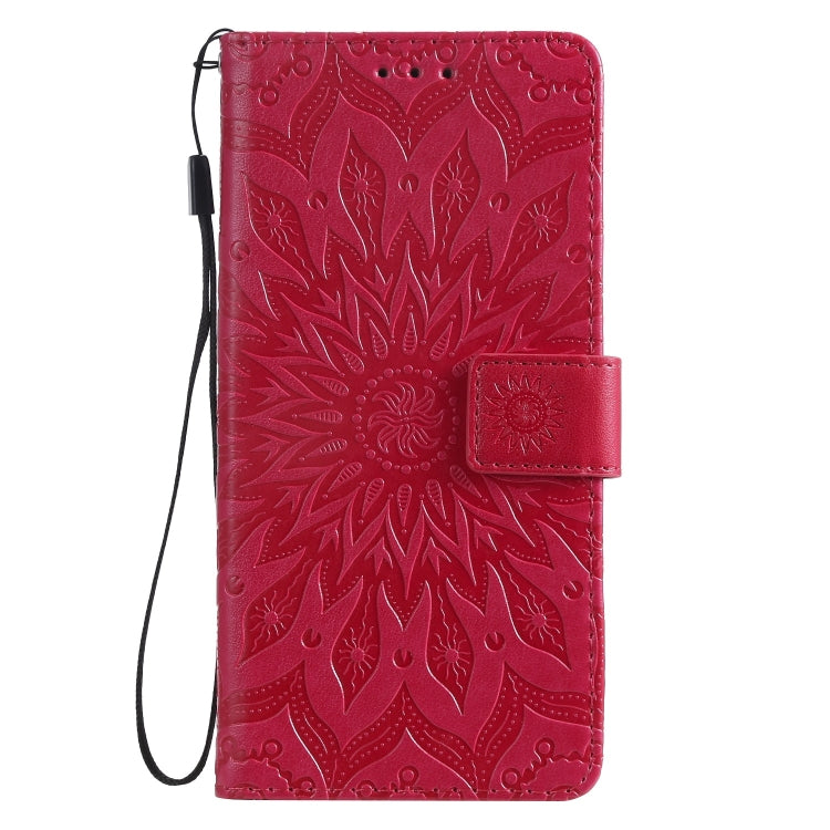 Pressed Printing Sunflower Pattern Horizontal Flip PU Leather Case for Huawei Nova 5i / P20 Lite (2019), with Holder & Card Slots & Wallet & Lanyard