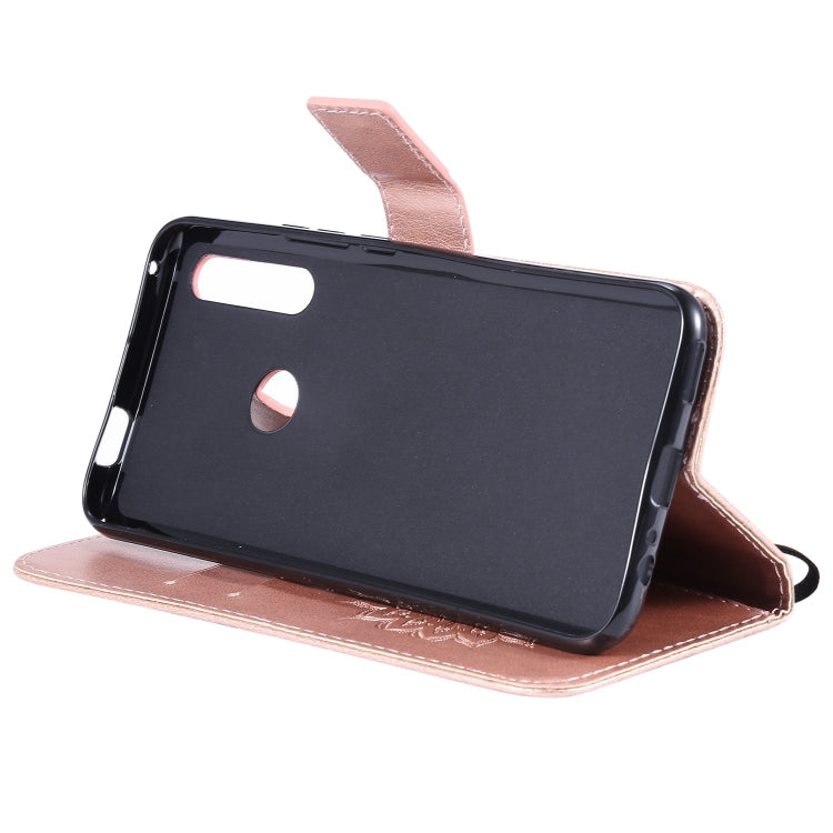 Pressed Printing Sunflower Pattern Horizontal Flip PU Leather Case for Huawei P Smart Z / Y9 Prime (2019), with Holder & Card Slots & Wallet & Lanyard