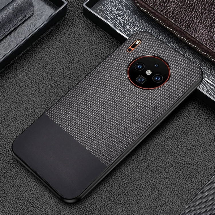 For Huawei Mate 30 Pro Shockproof Splicing PU + Cloth Texture PC + TPU Protective Case