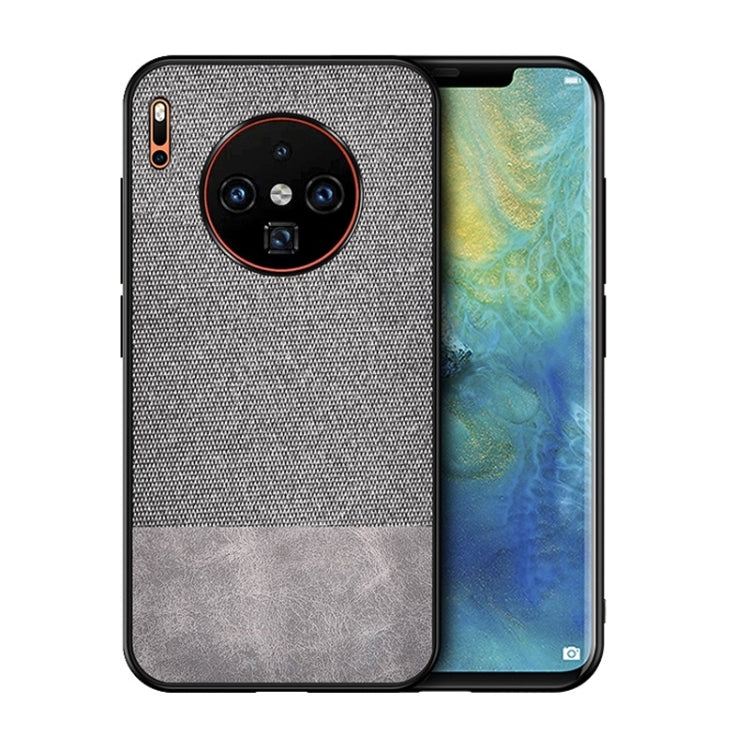 For Huawei Mate 30 Pro Shockproof Splicing PU + Cloth Texture PC + TPU Protective Case