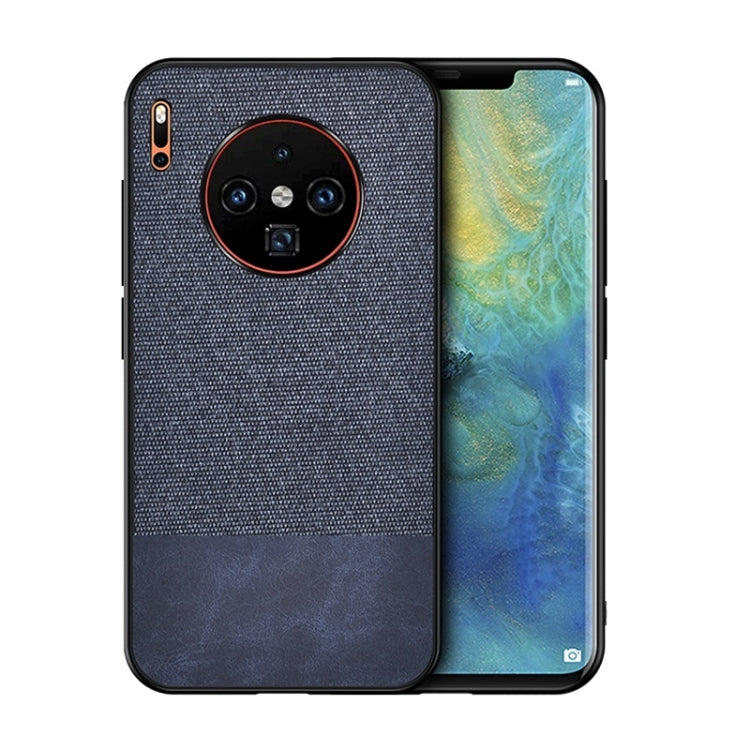 For Huawei Mate 30 Pro Shockproof Splicing PU + Cloth Texture PC + TPU Protective Case