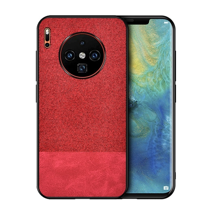 For Huawei Mate 30 Pro Shockproof Splicing PU + Cloth Texture PC + TPU Protective Case