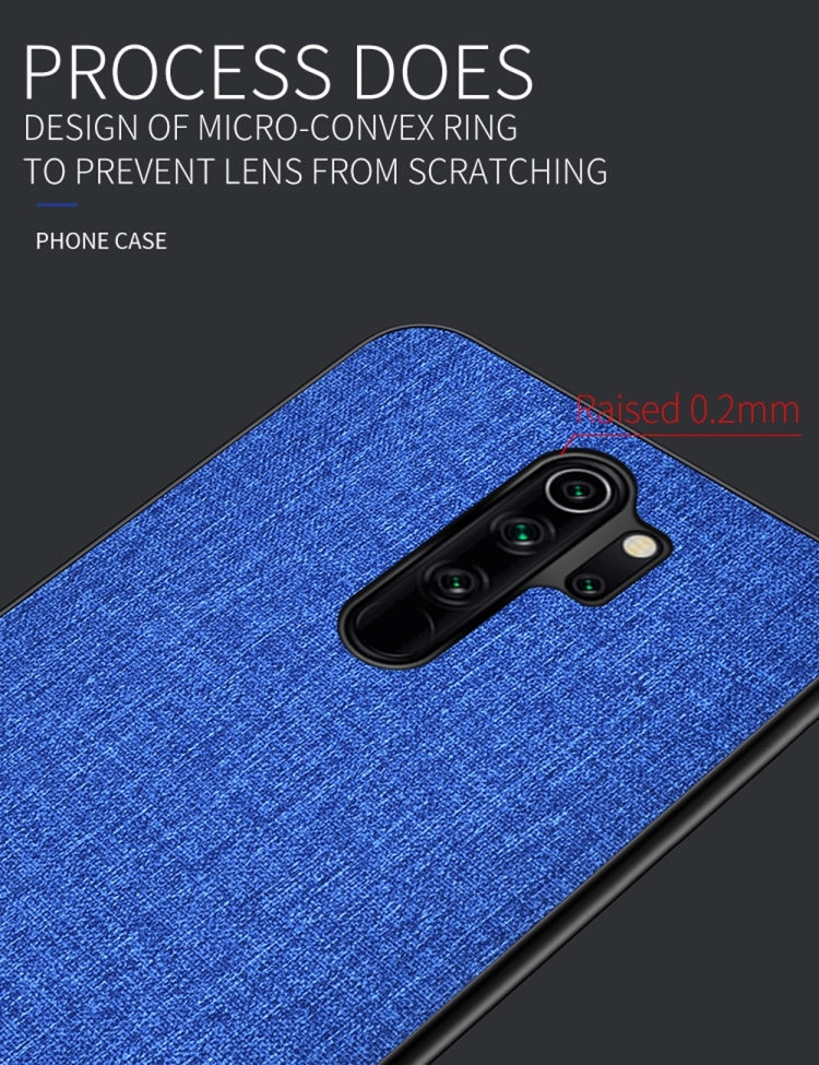 For Xiaomi Redmi Note 8 Pro Shockproof Cloth Texture PC + TPU Protective Case