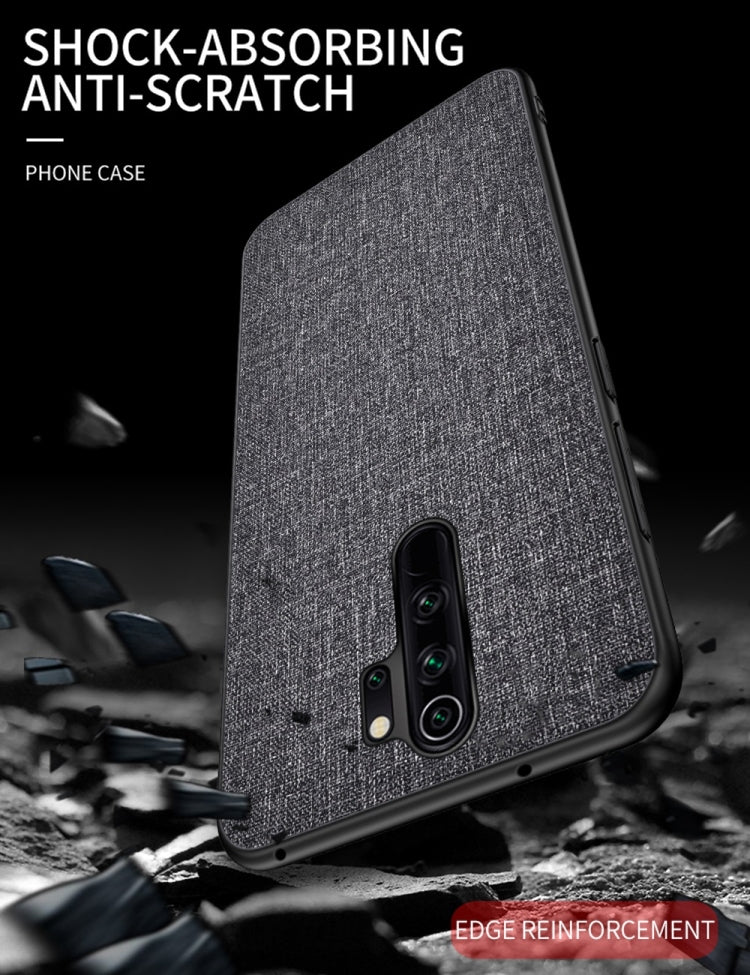 For Xiaomi Redmi Note 8 Pro Shockproof Cloth Texture PC + TPU Protective Case