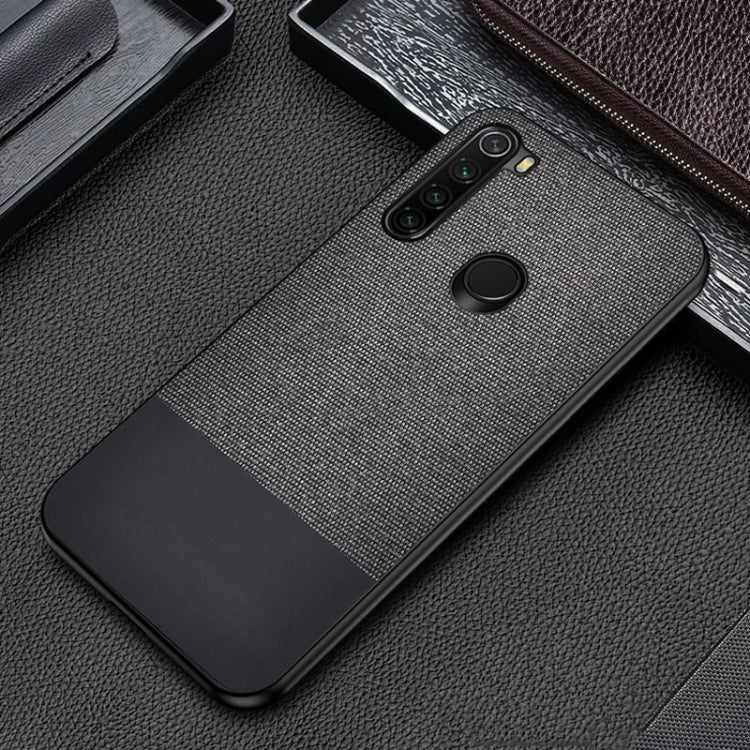 For Xiaomi Redmi Note 8 Shockproof Splicing PU + Cloth Texture PC + TPU Protective Case