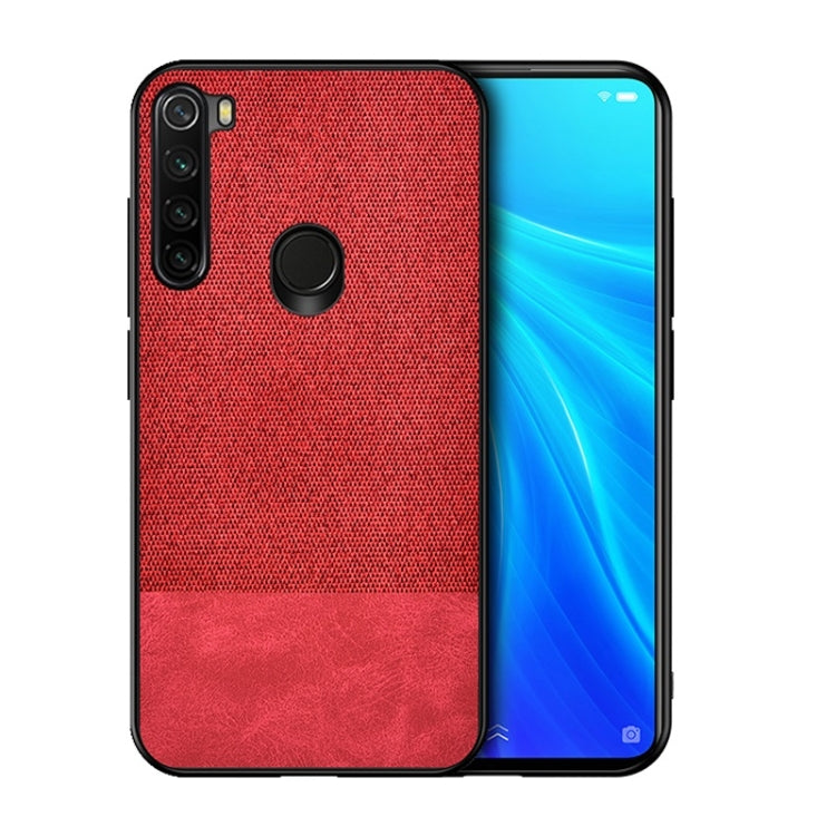 For Xiaomi Redmi Note 8 Shockproof Splicing PU + Cloth Texture PC + TPU Protective Case