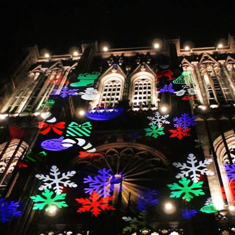 YWXLight 6W 12 Card IP65 Waterproof Snowflake Christmas Projection Light