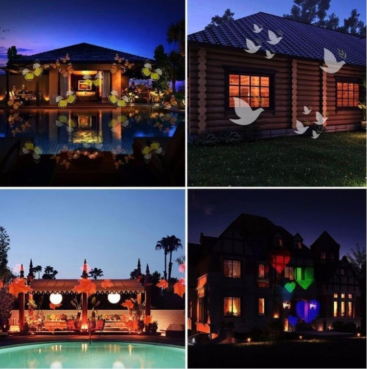 YWXLight 6W 12 Card IP65 Waterproof Snowflake Christmas Projection Light