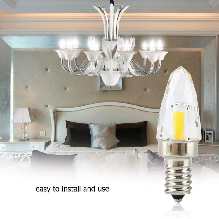 YWXLight E12 4W COB LED Lighting Filament Glass Bulb, AC 110-130V