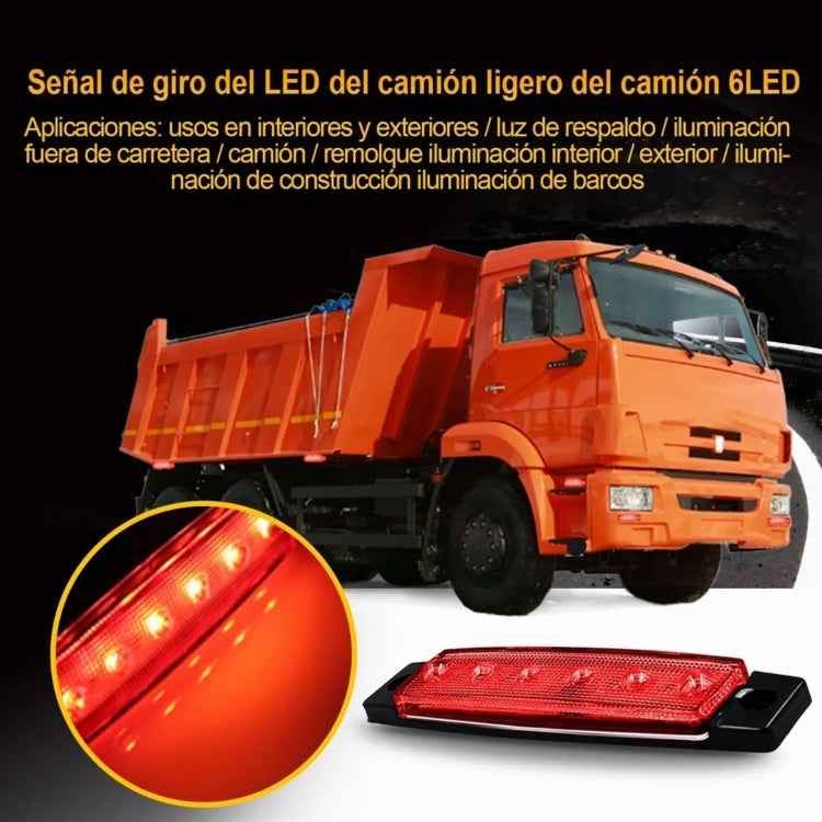 YWXLight 10 Side Led Marker Lights For Truck Trailer Red