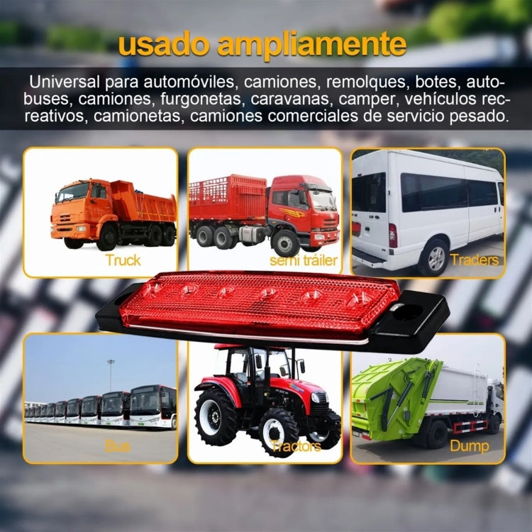 YWXLight 10 Side Led Marker Lights For Truck Trailer Red