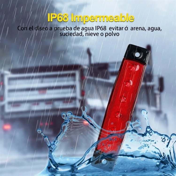 YWXLight 10 Side Led Marker Lights For Truck Trailer Red