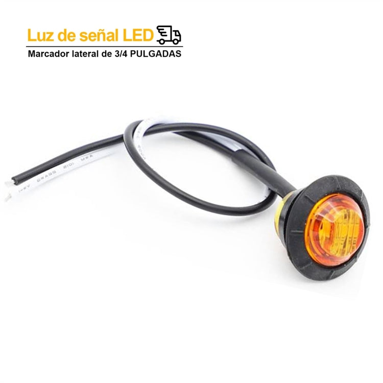 YWXLight 5pcs Round Side Led Amber Indicator Marker Light
