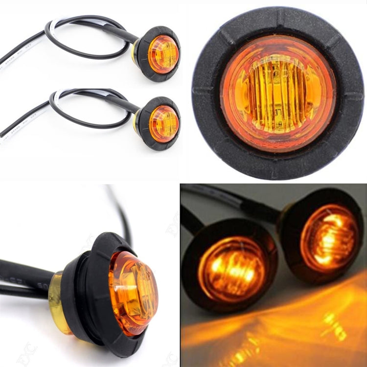 YWXLight 5pcs Round Side Led Amber Indicator Marker Light