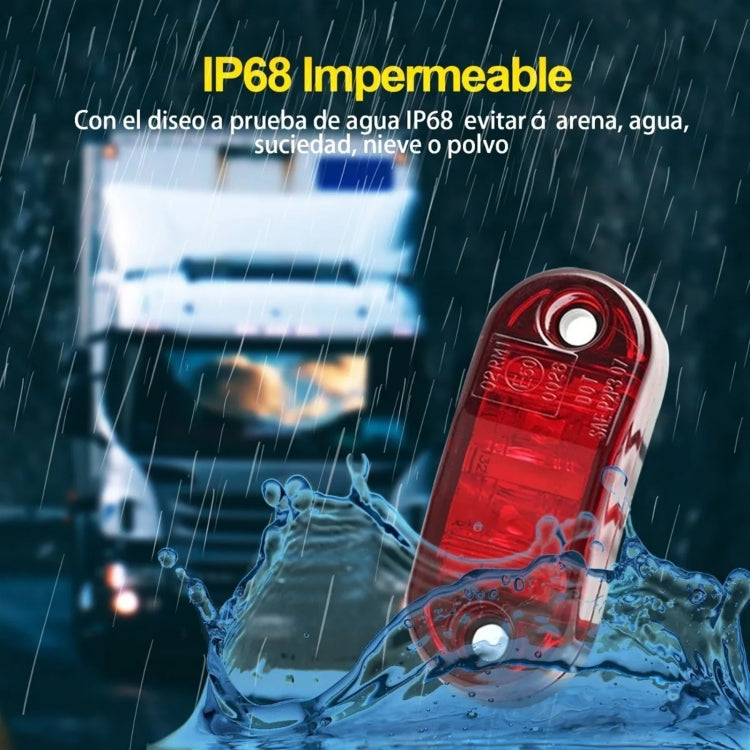 YWXLight 5pcs Led Side Marker Light For Truck Car 12-24v Red