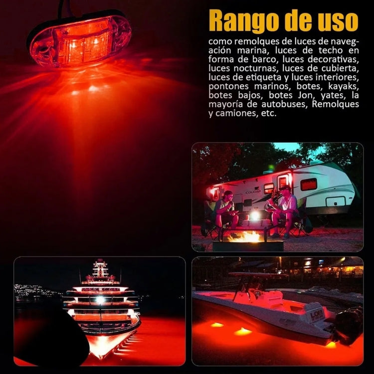 YWXLight 5pcs Led Side Marker Light For Truck Car 12-24v Red