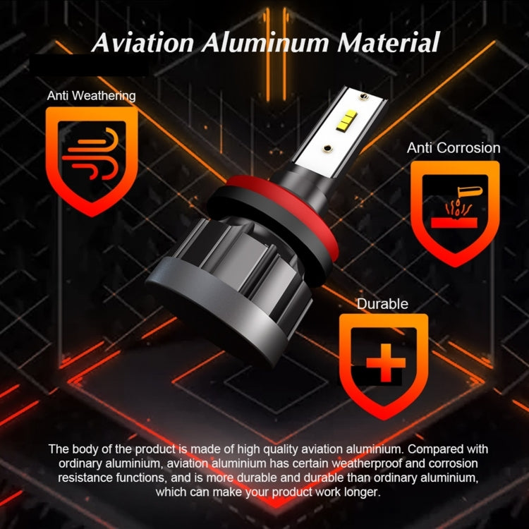 2 PCS YWXLight H11 40W 6000K 4000LM Super Bright LED Car Headlight Bulb Waterproof IP68 LED Head Light Conversion Kit