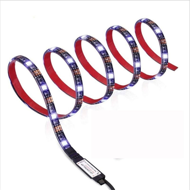 YWXLight 5m USB SMD 5050 Blackboard RGB Colorful TV Background Decorative LED Strip with 24 Keys Controller