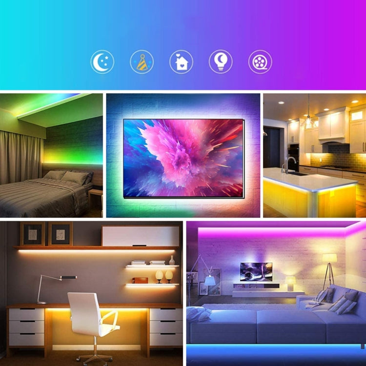 YWXLight 5m 5V RGB Bluetooth Phone APP Control LED Music Light Strip Set