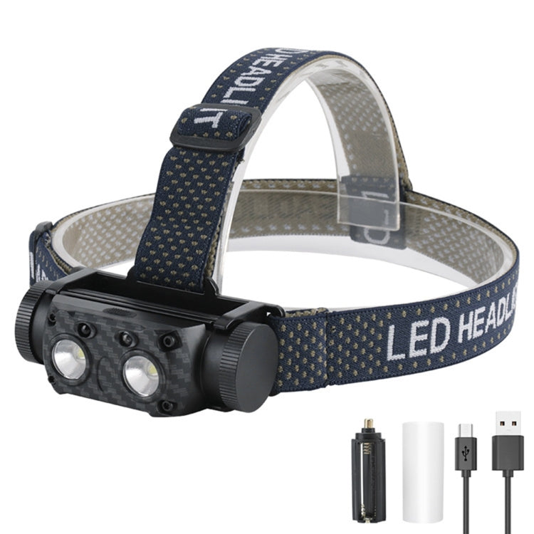 YWXLight Aluminum Alloy LED Sensor Headlight USB Rechargeable Head-mounted Flashlight Outdoor Lighting Fishing Light