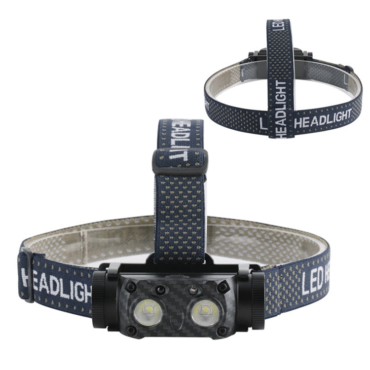YWXLight Aluminum Alloy LED Sensor Headlight USB Rechargeable Head-mounted Flashlight Outdoor Lighting Fishing Light