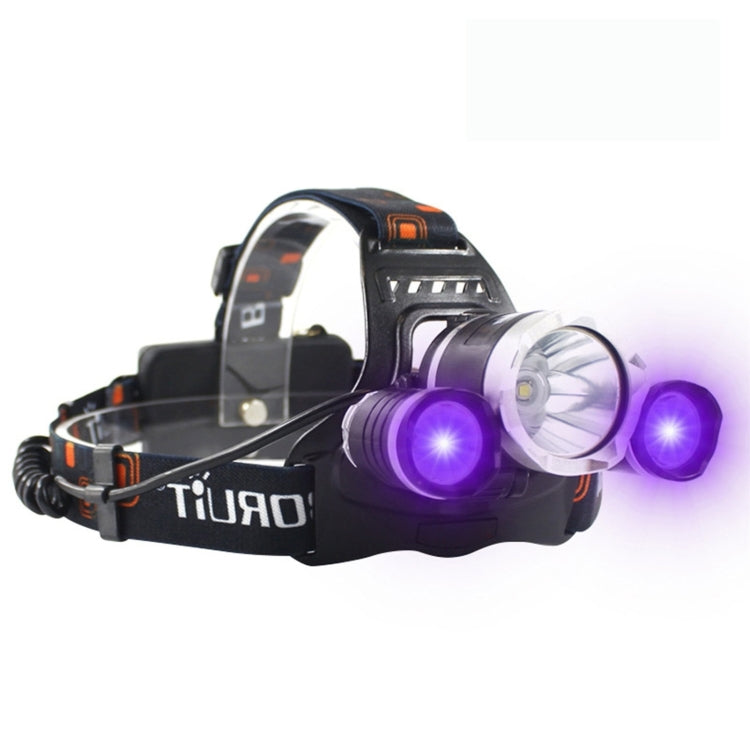YWXLight Head-mounted Purple Scorpion Headlight USB Rechargeable Scientific Research Money Detector Head Lamp