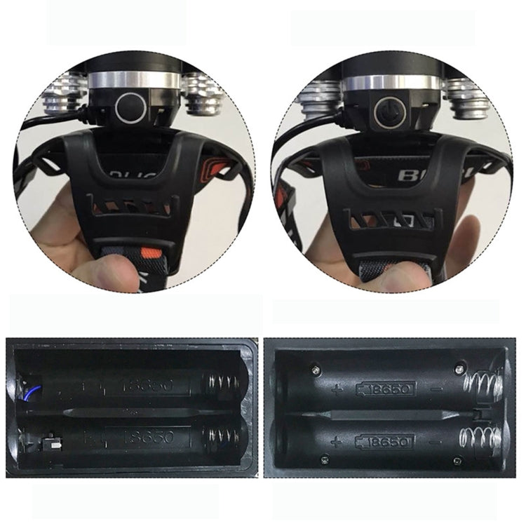 YWXLight Head-mounted Purple Scorpion Headlight USB Rechargeable Scientific Research Money Detector Head Lamp