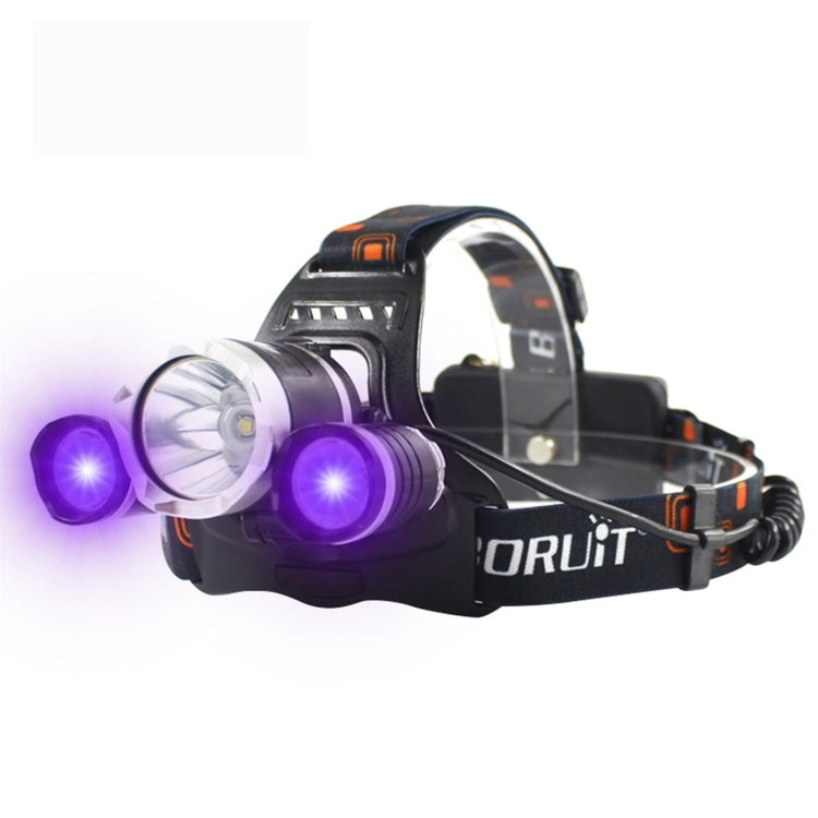 YWXLight Head-mounted Purple Scorpion Headlight USB Rechargeable Scientific Research Money Detector Head Lamp