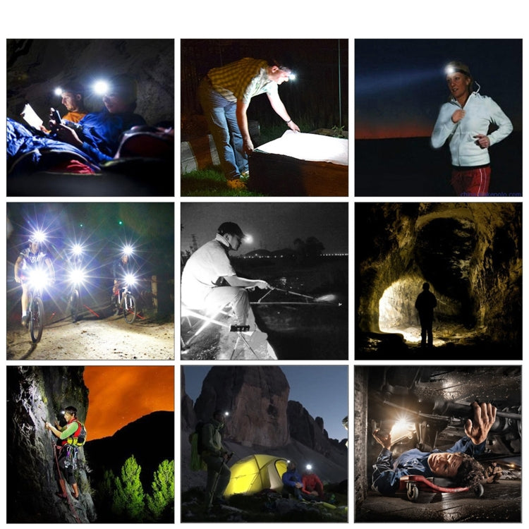 YWXLight 3T6+4XPE 7LEDs Strong Light Zoom Headlight USB Charging Night Fishing Headlamp