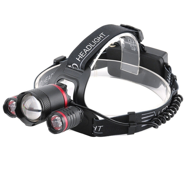 YWXLight 3LEDs 5000LM Light Sensor Headlight LED High Power Strong Light Zoom USB Rechargeable Fishing Headlight