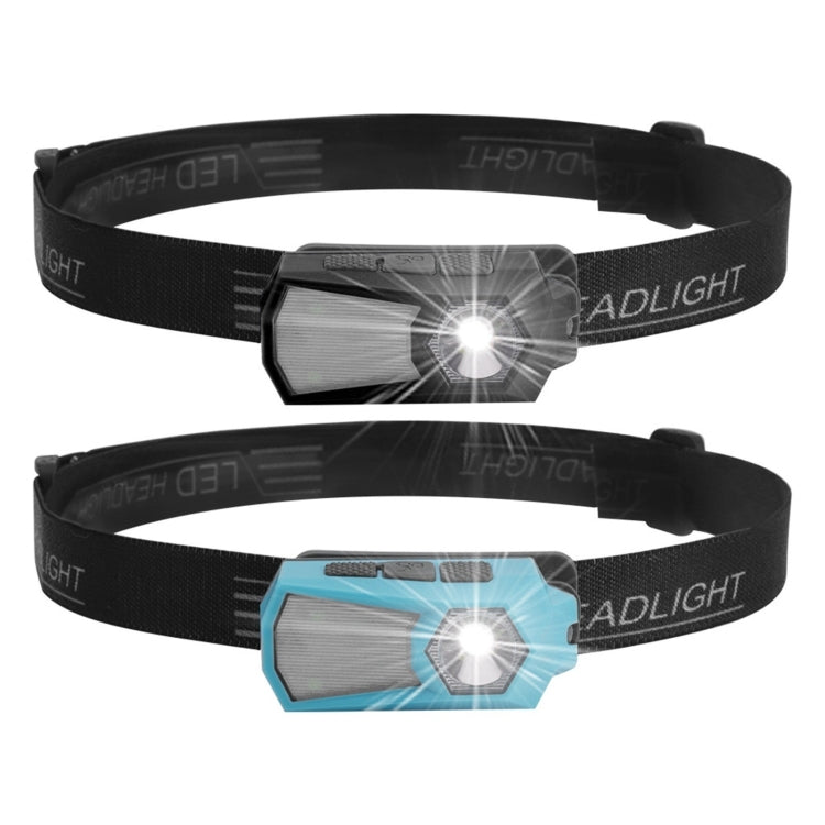 YWXLight 10 LEDs 360 Degrees Rotating USB Charging Running Headlight Outdoor Camping Camping Light with Red Light Warning