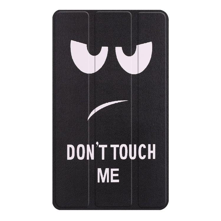 Horizontal Flip Big Eyes Pattern Colored Painted PU Leather Case For Lenovo E7 / TB-7104F, With Three-folding Holder