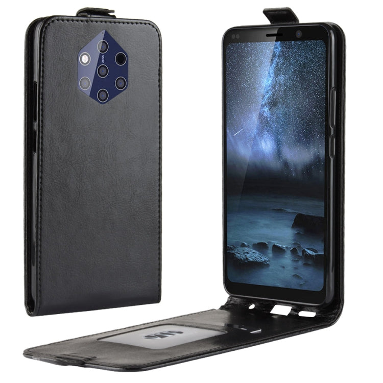 R64 Texture Vertical Flip Leather Case for Nokia 9 PureView, with Card Slots & Photo Frame