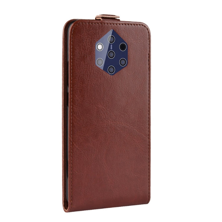 R64 Texture Vertical Flip Leather Case for Nokia 9 PureView, with Card Slots & Photo Frame