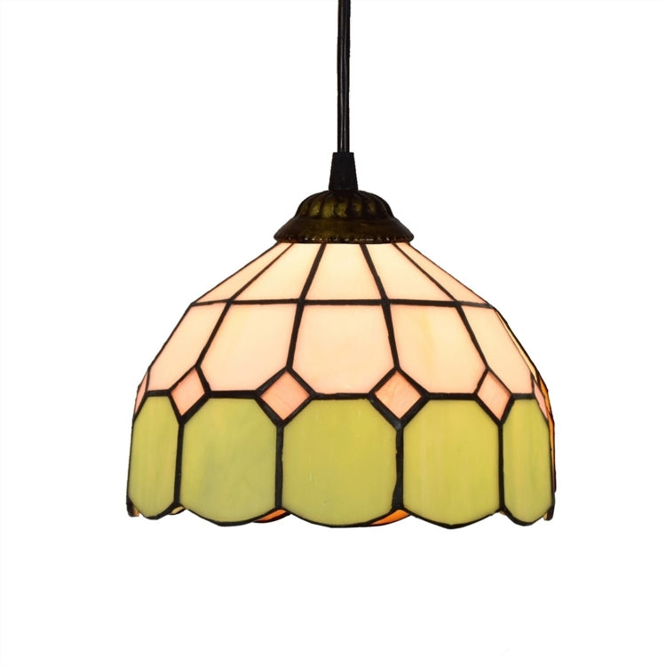 YWXLight 8 inch Simple Style Stained Glass Corridors Balcony Bar Small Pendent Lamp