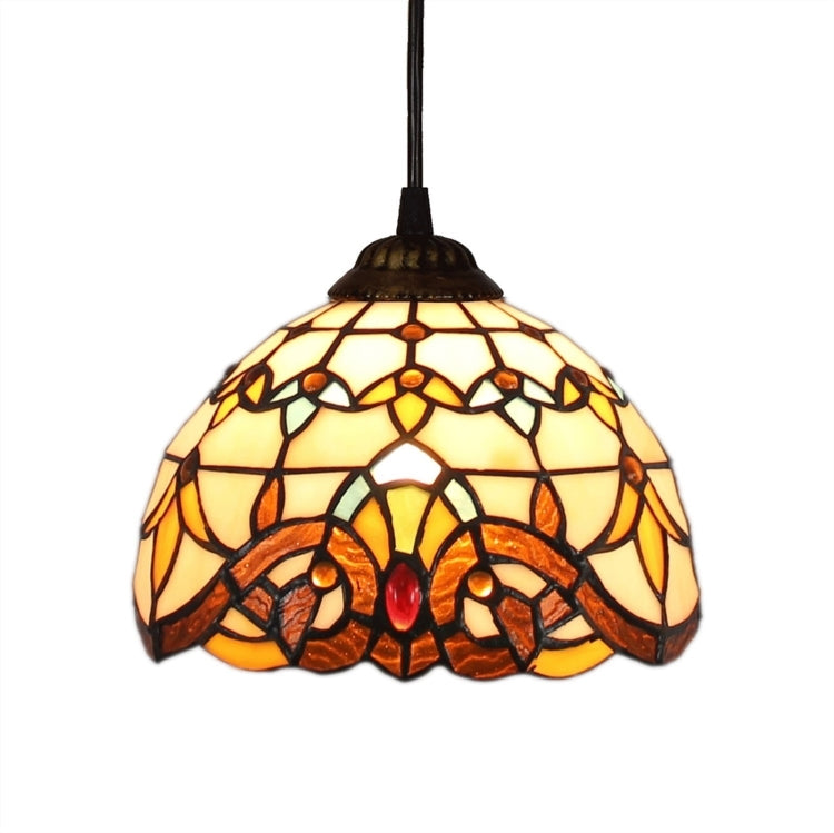 YWXLight 8 inch Stained Glass Restaurant Bar Corridors Balcony Pendant Light