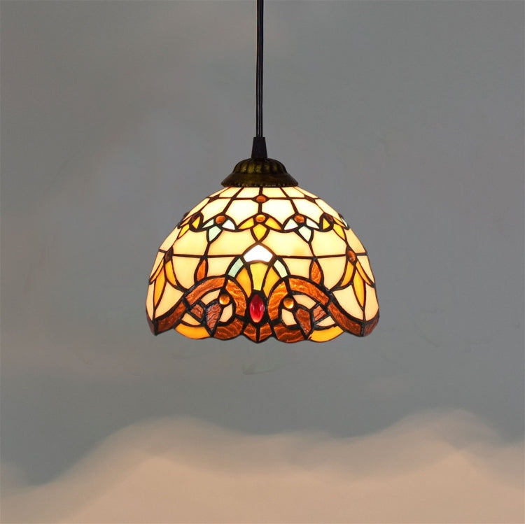 YWXLight 8 inch Stained Glass Restaurant Bar Corridors Balcony Pendant Light