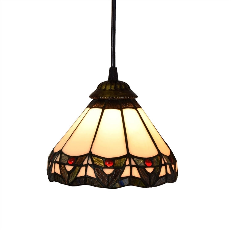 YWXLight 8 inch Corridors Balcony Stained Glass Pendant Light
