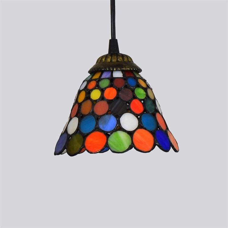 YWXLight 6 inch Color Dots Glass Pendant Light Ceiling Hanging Lamp