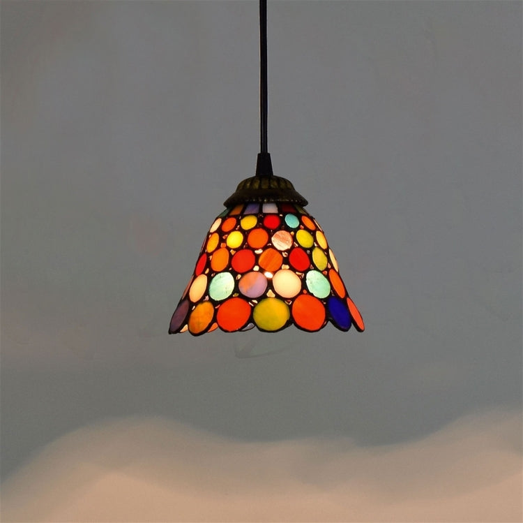 YWXLight 6 inch Color Dots Glass Pendant Light Ceiling Hanging Lamp