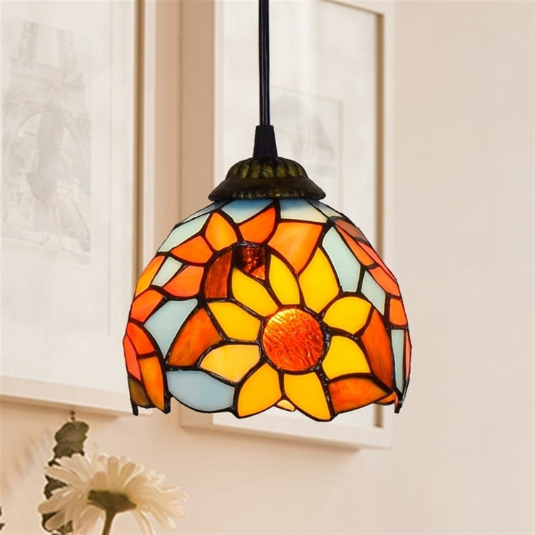 YWXLight 6 inch Two-color Sunflower Dining Room Kitchen Bedroom Glass Chandelier