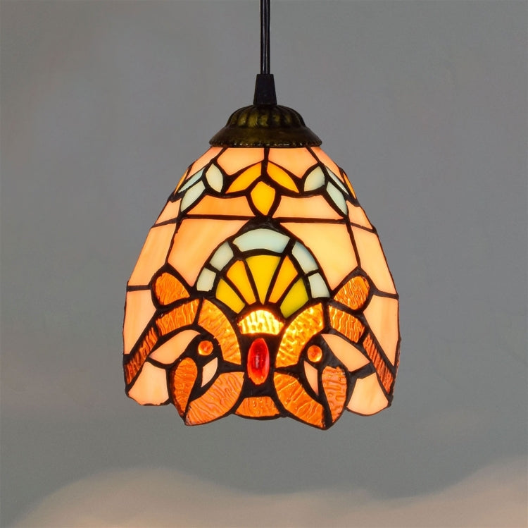 YWXLight 6 inch Colored Glass Pendant Light Ceiling Hanging Lamp