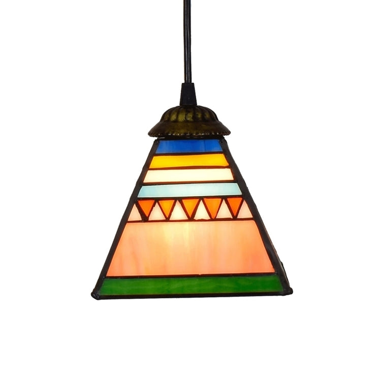 YWXLight 6 inch Dining Room Kitchen Bedroom Pyramid Glass Pendant Light Ceiling Hanging Lamp