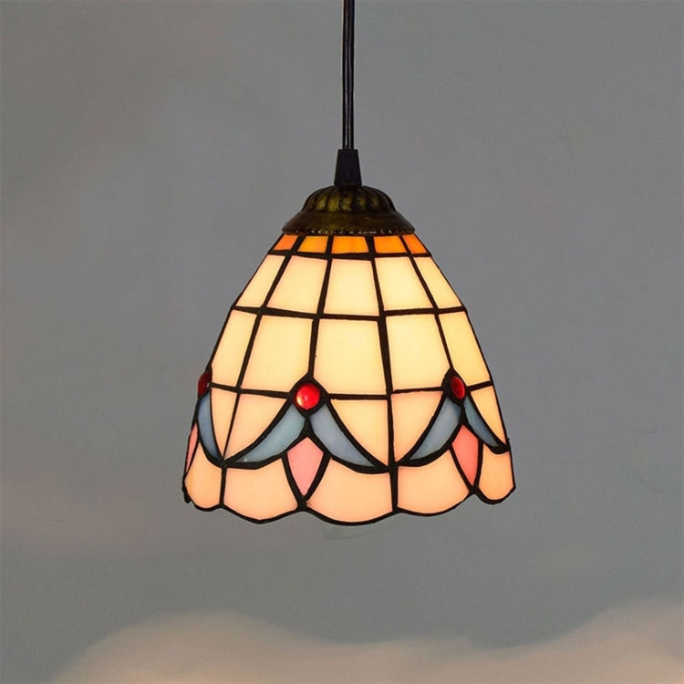 YWXLight 6 inch Dining Room Kitchen Bedroom Stained Glass Chandelier