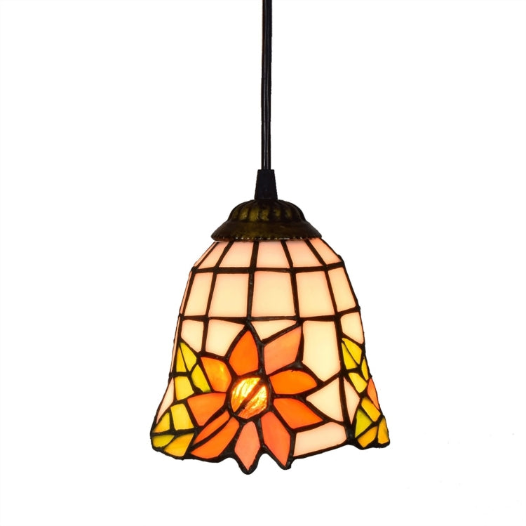 YWXLight 6 inch Sunflower Glass Chandelier Dining Room Kitchen Bedroom Hanging Light