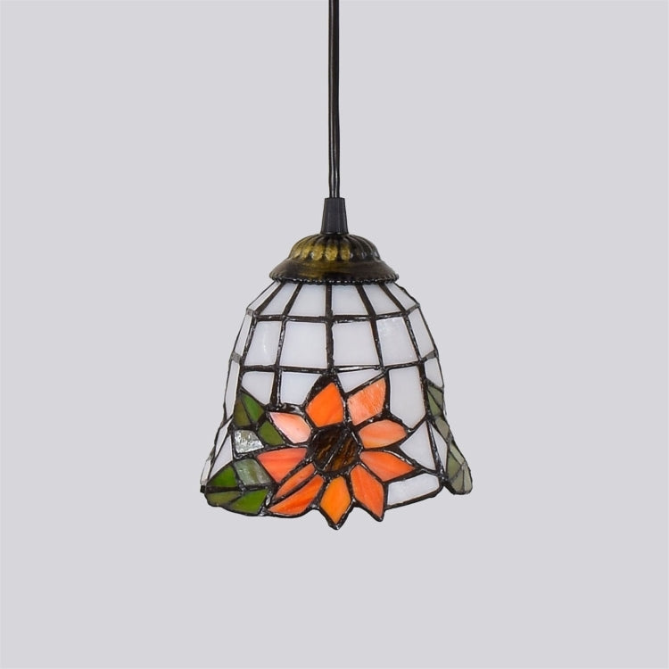 YWXLight 6 inch Sunflower Glass Chandelier Dining Room Kitchen Bedroom Hanging Light