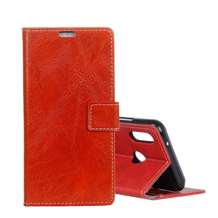 For ASUS ZENFONE MAX (M2)ZB633KL Retro Crazy Horse Texture Horizontal Flip Leather Case With Holder & Double-sided Buckle & Photo Frame