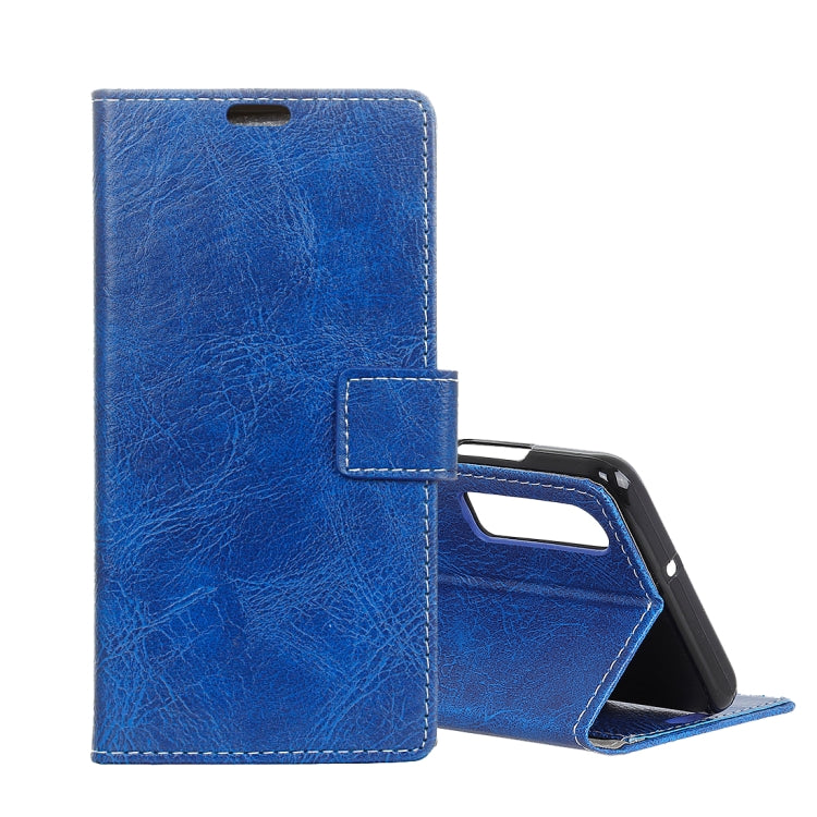 For Huawei P30 Retro Crazy Horse Texture Horizontal Flip Leather Case With Holder & Double-sided Buckle & Photo Frame